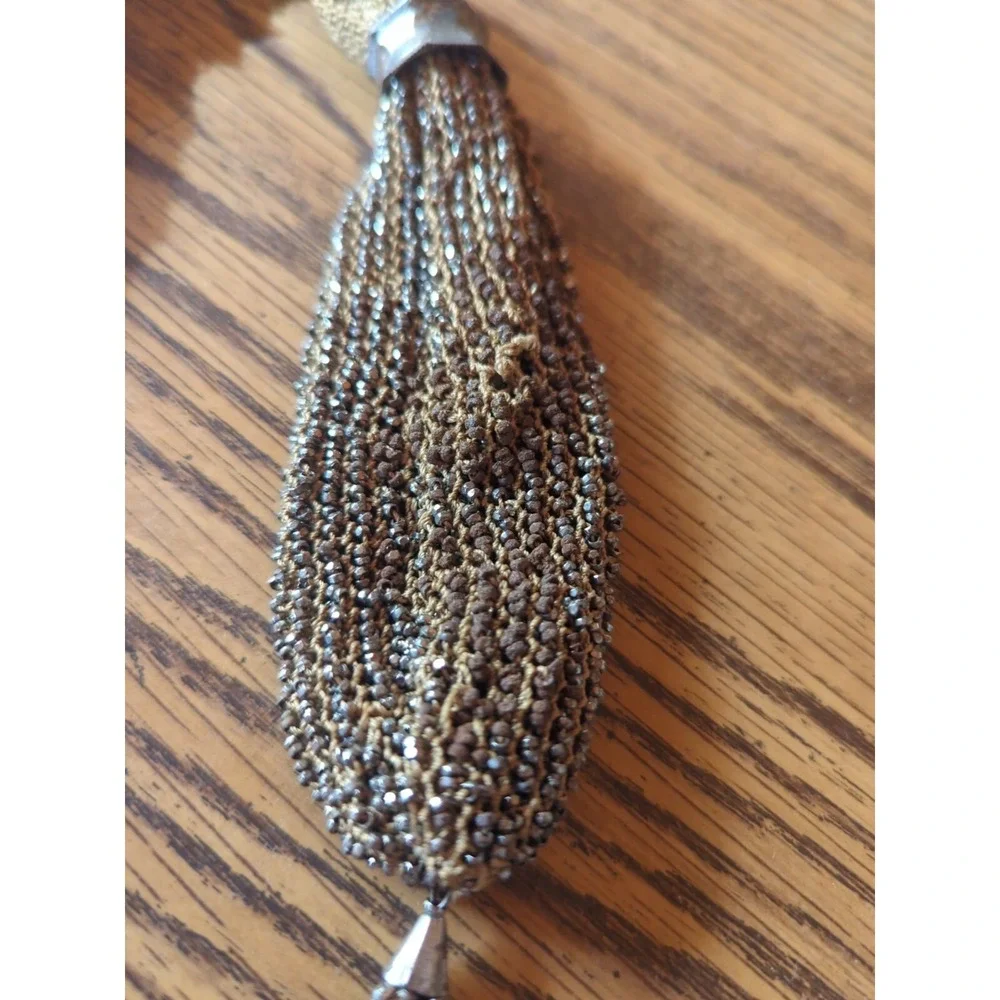Antique Miser Purse‎ Handmade, Beaded, Cotton Crochet & Silver Steel